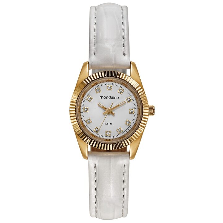 32960LPMVDH1 Relógio Mondaine Feminino Couro Branco