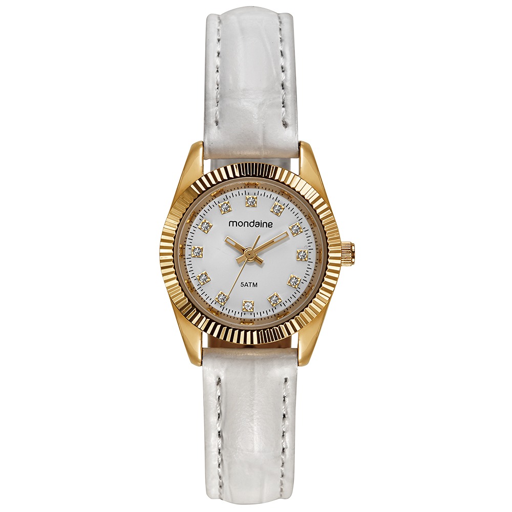 32960LPMVDH1 Relógio Mondaine Feminino Couro Branco