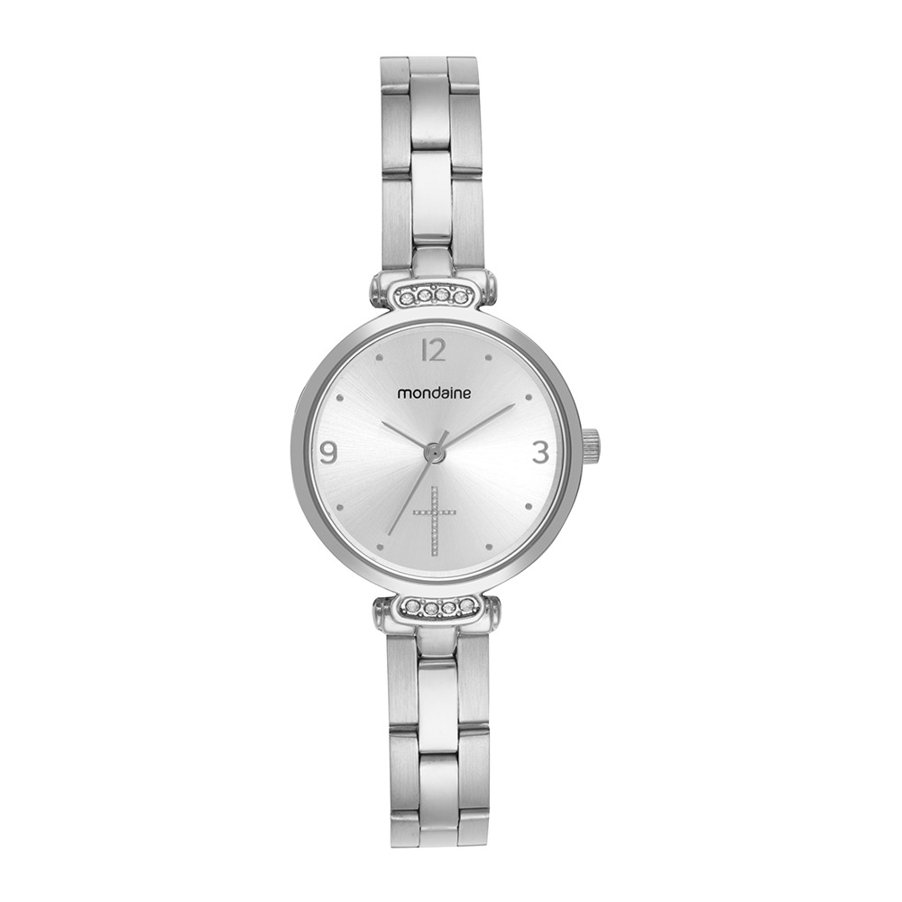 Kit Relógio Mondaine Feminino com Colar Crucifixo