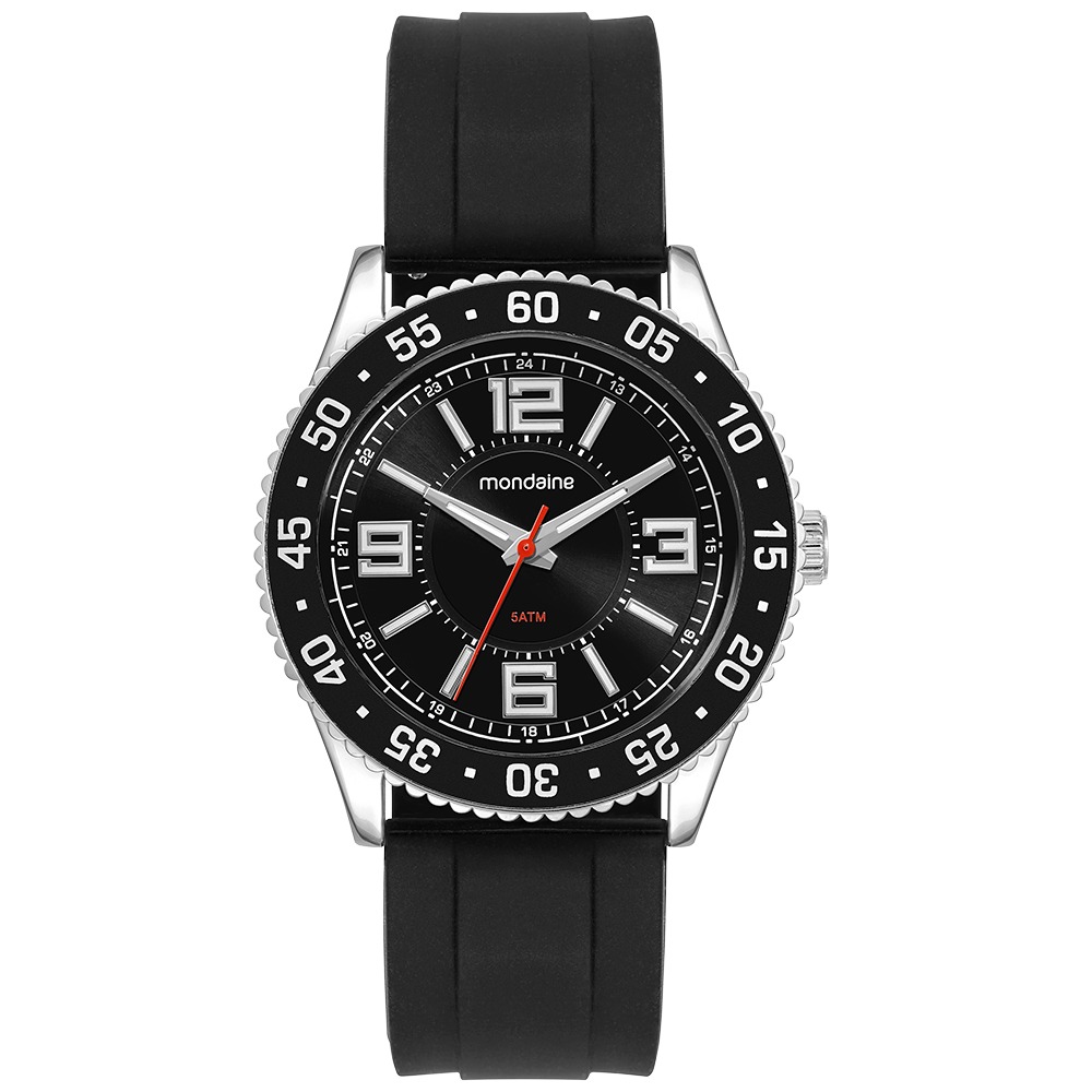 Kit Relógio Mondaine Masculino Preto com Pulseira