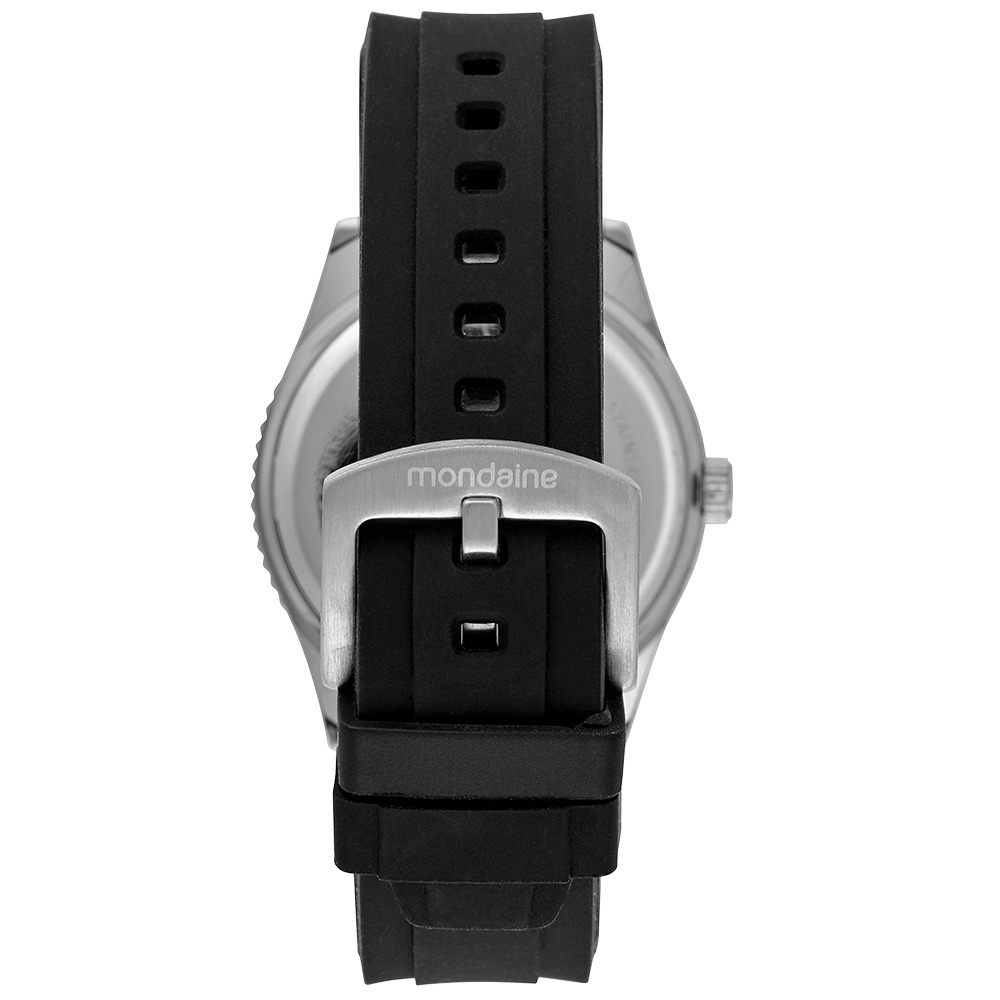Kit Relógio Mondaine Masculino Preto com Pulseira