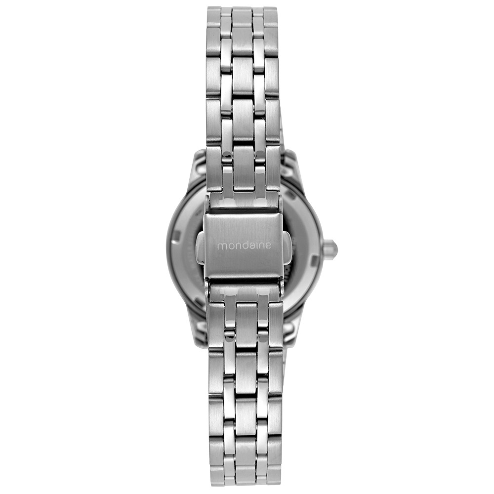 Kit Relógio Mondaine Feminino Prata com Brincos e Colar