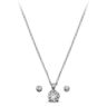 Kit Relógio Mondaine Feminino Prata com Brincos e Colar