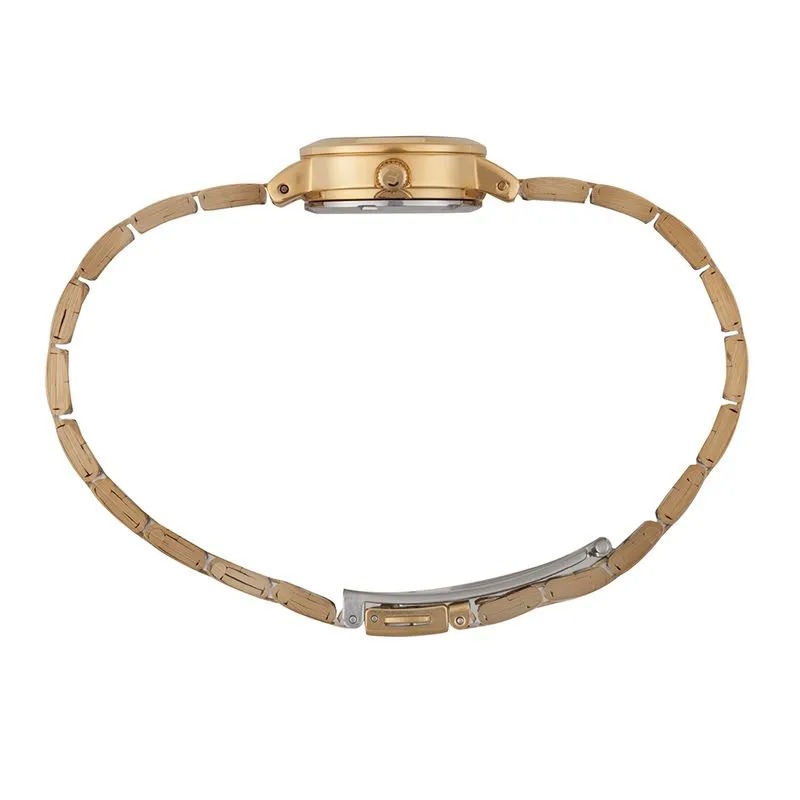 Kit Relógio Mondaine Feminino Dourado com Brincos de Cristais