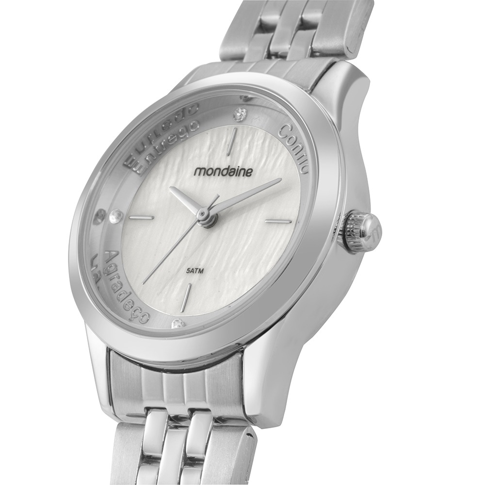Kit Relógio Mondaine Feminino Entrego, Confio e Agradeço