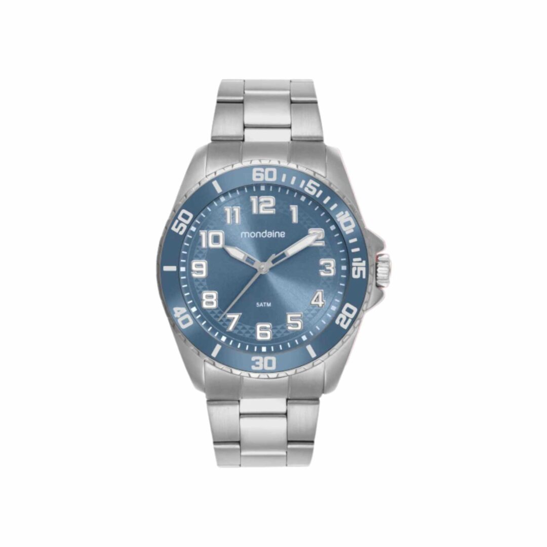 99837G0MVNE4 Kit Relógio Mondaine Masculino Prata Com Pulseira