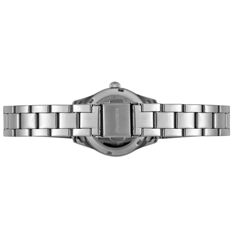 Kit Relógio Mondaine Feminino Cromado Com Brincos