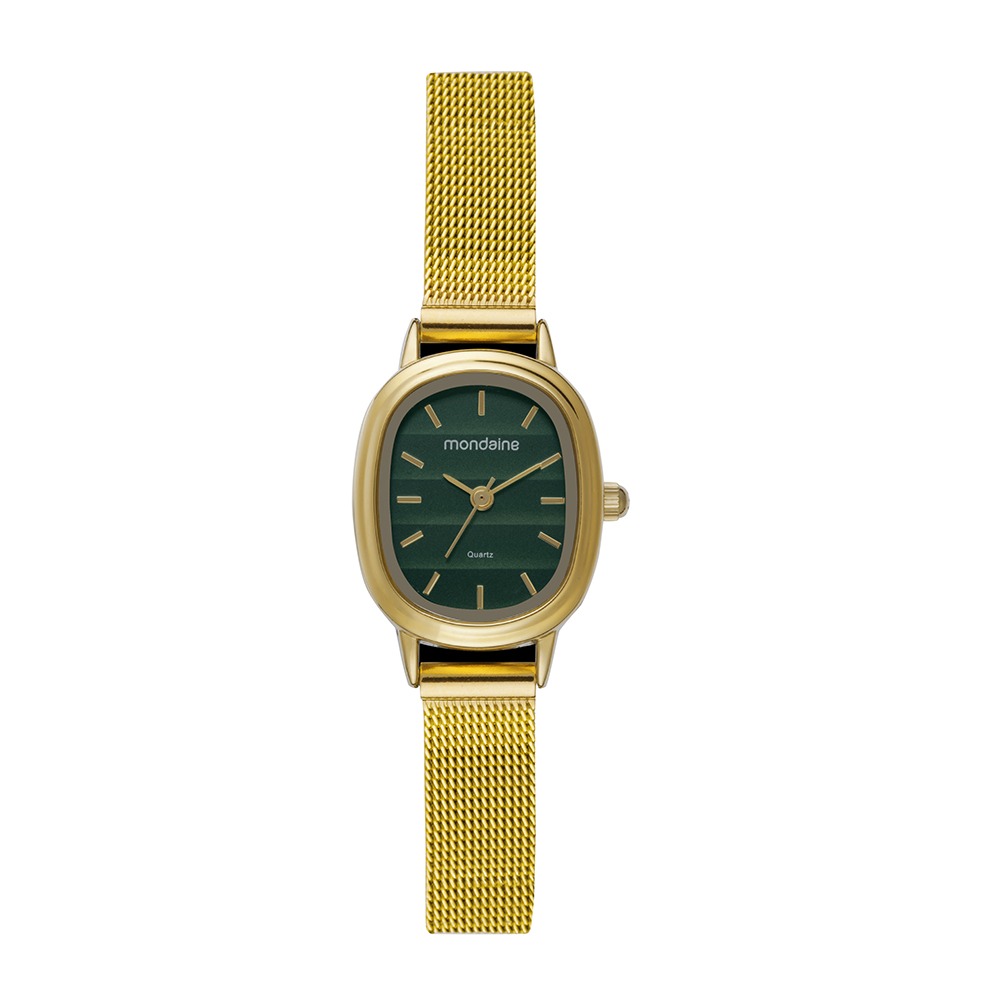 Kit Relógio Mondaine Feminino Dourado com Pulseira
