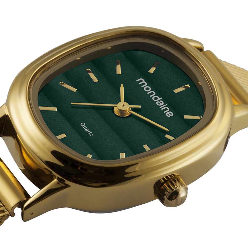 Kit Relógio Mondaine Feminino Dourado com Pulseira