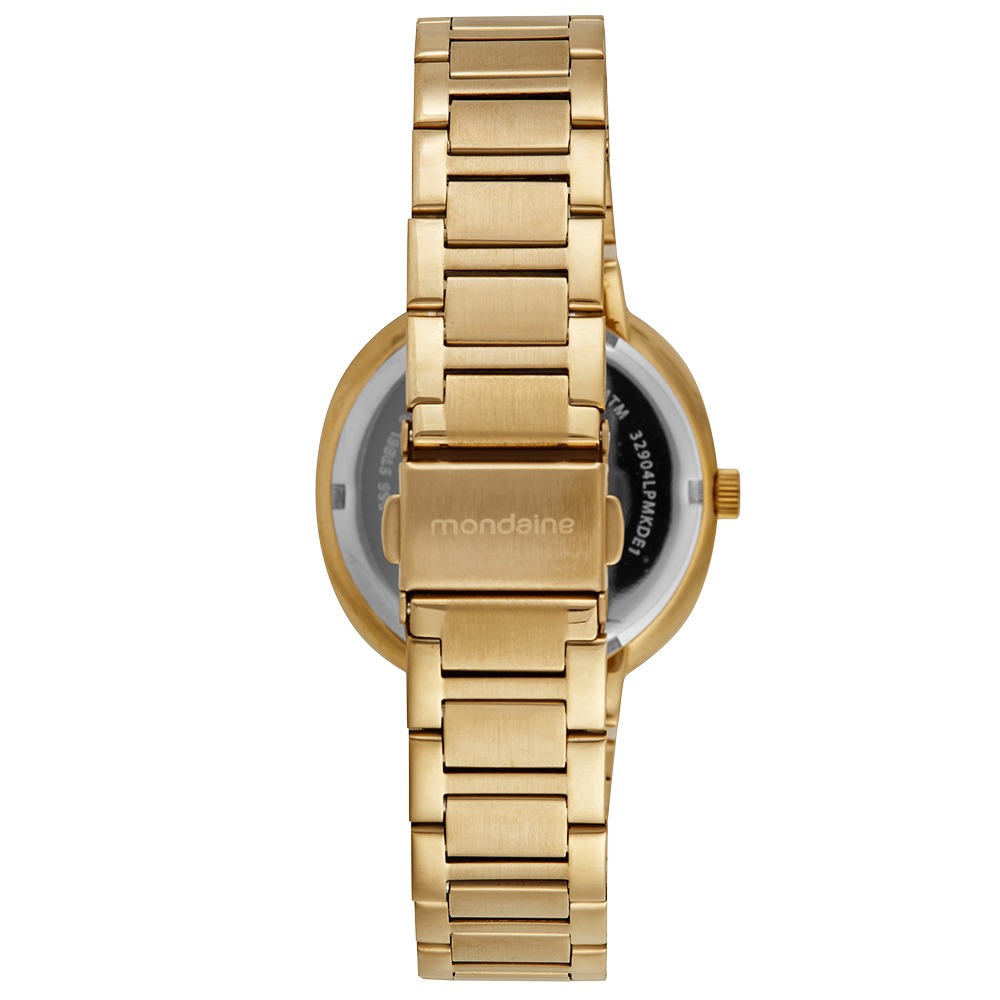 Kit Relógio Mondaine Feminino Dourado com Relicário