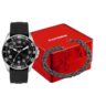Kit Mondaine Masculino Silicone Preto