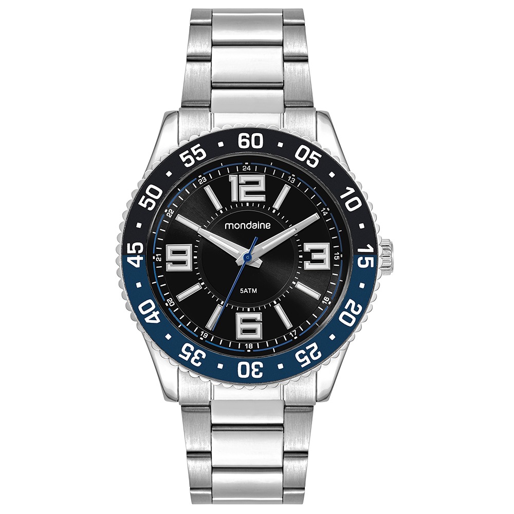 Kit Relógio Mondaine Masculino Prata com Pulseira