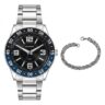 Kit Relógio Mondaine Masculino Prata com Pulseira