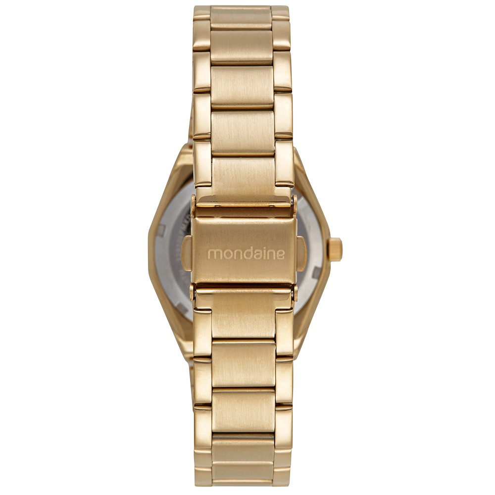 Kit Relógio Mondaine Feminino Dourado com Colar