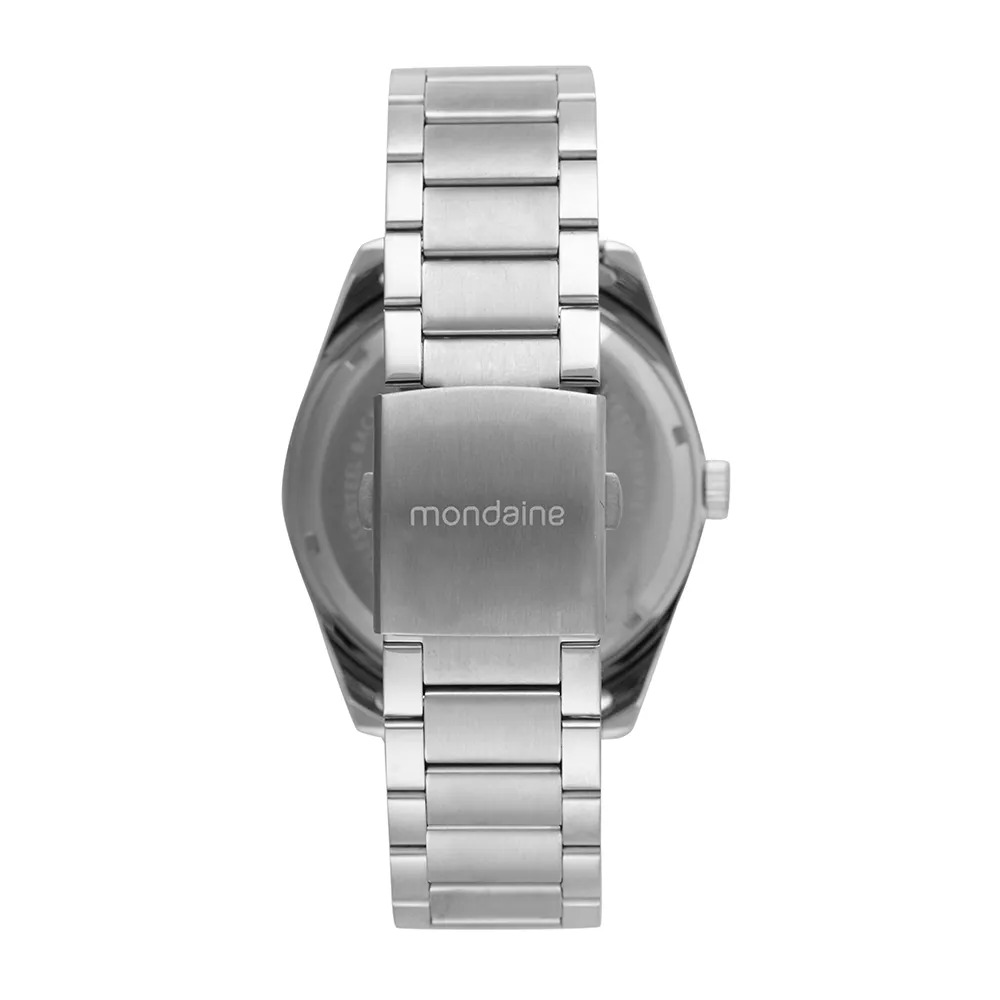 Kit Relógio Mondaine Masculino Prata Redondo