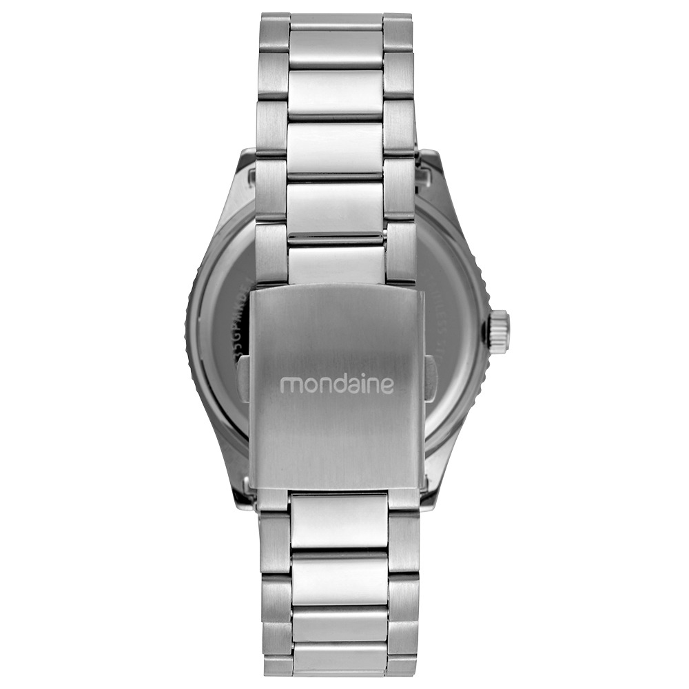 33035G0MKNE2 Kit Relógio Mondaine Masculino Prata com Copo