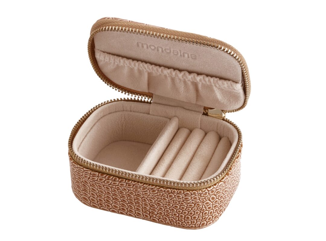 32806LPMKDE1 Kit Relógio Mondaine Feminino com Porta-Joias Croco