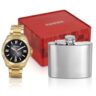 Kit Relógio Mondaine Masculino  Dourado com Cantil