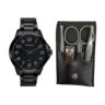 Kit Relógio Mondaine Masculino Preto com Kit Manicure