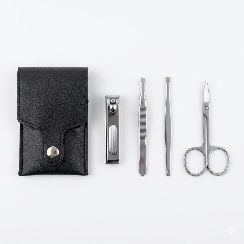 Kit Relógio Mondaine Masculino Preto com Kit Manicure