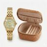 Kit Relógio Feminino Madrepérola Dourado Com Porta-Joias