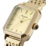 Relógio Feminino Quadrado Dourado Troca de Pulseira