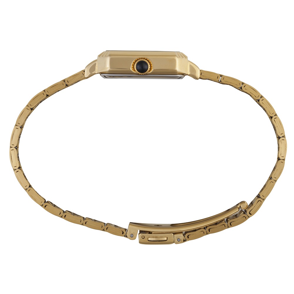 Relógio Feminino Quadrado Dourado Troca de Pulseira