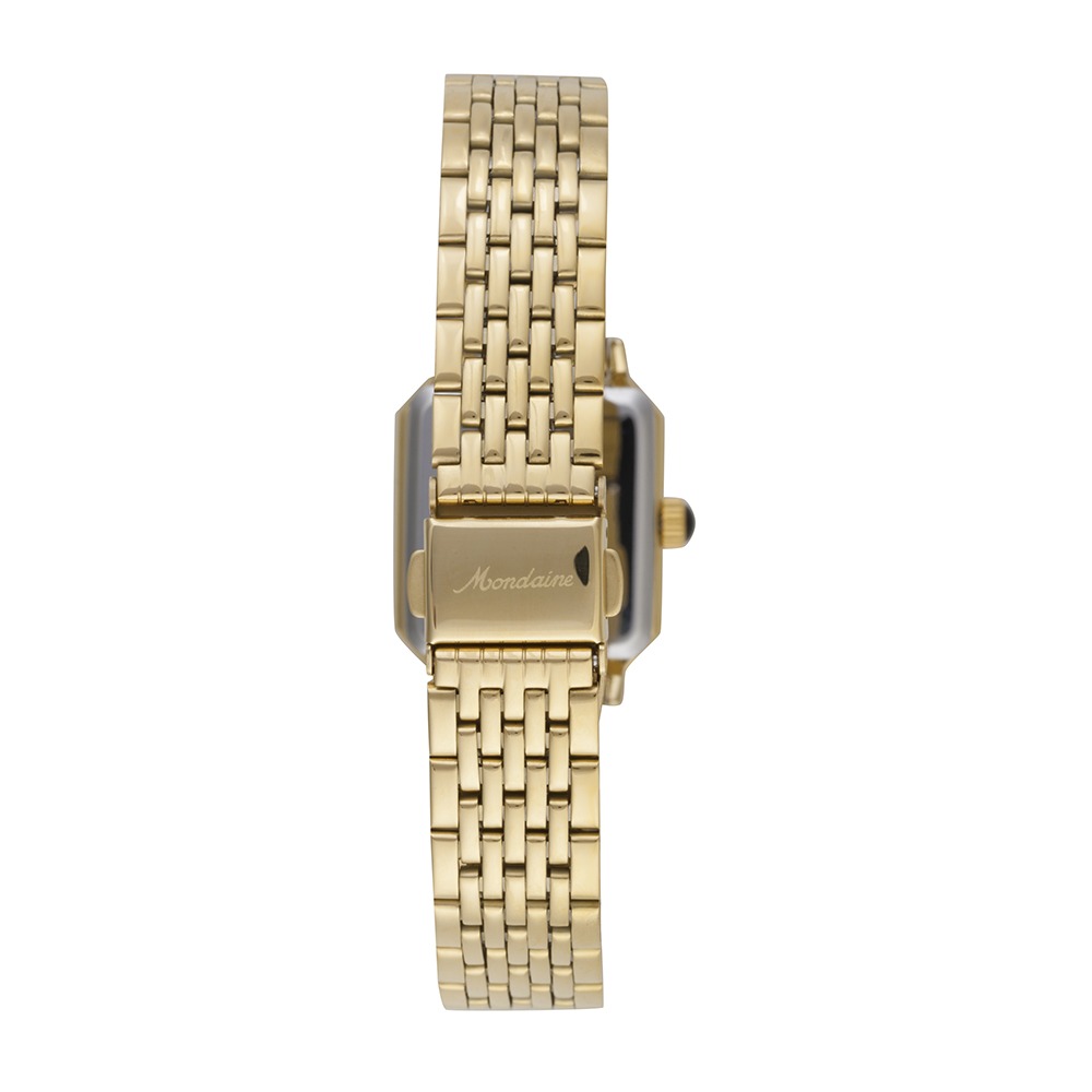 Relógio Feminino Quadrado Dourado Troca de Pulseira