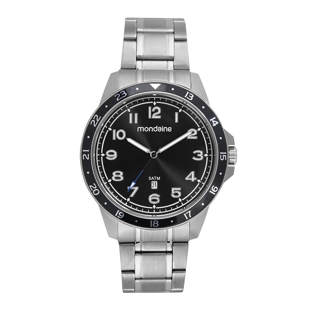99736G0MVNA1 Kit Relógio Mondaine Masculino Prata com Carteira