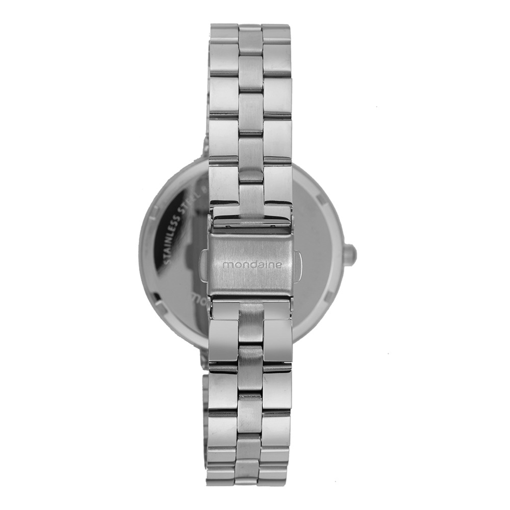 32712L0MKNE2 Kit Relógio Mondaine Feminino Prata Corações