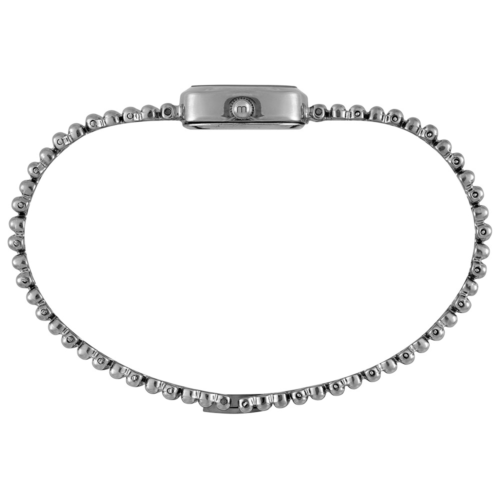 32989L0MVNM2 Relógio Mondaine Feminino Prata Quadrado Index Completo