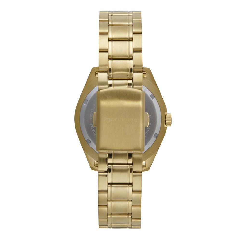 Kit Relógio Mondaine Masculino Dourado com Cantil