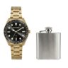 Kit Relógio Mondaine Masculino Dourado com Cantil