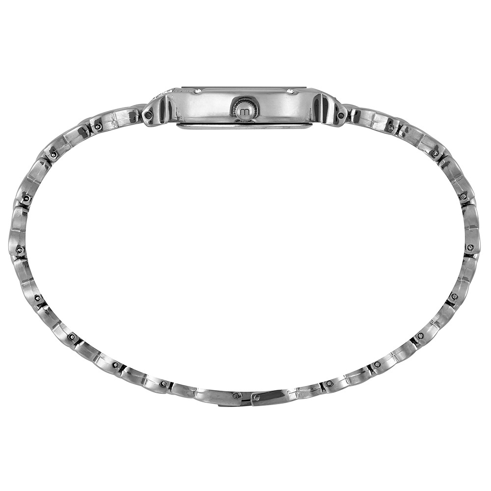 32973L0MVNM2 Relógio Mondaine Feminino Prata Oval Mostrador Branco Números