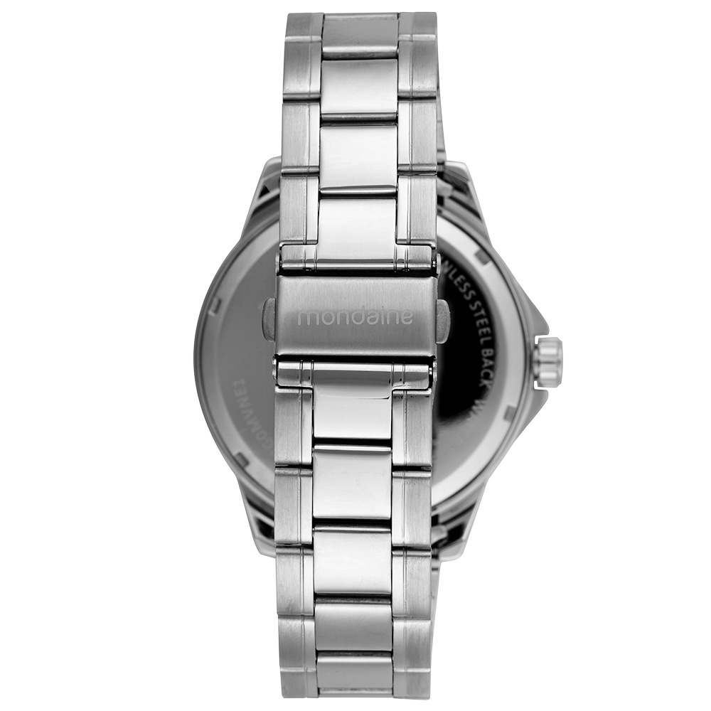 Kit Relógio Mondaine Masculino Casual Prata com Fone Bluetooth