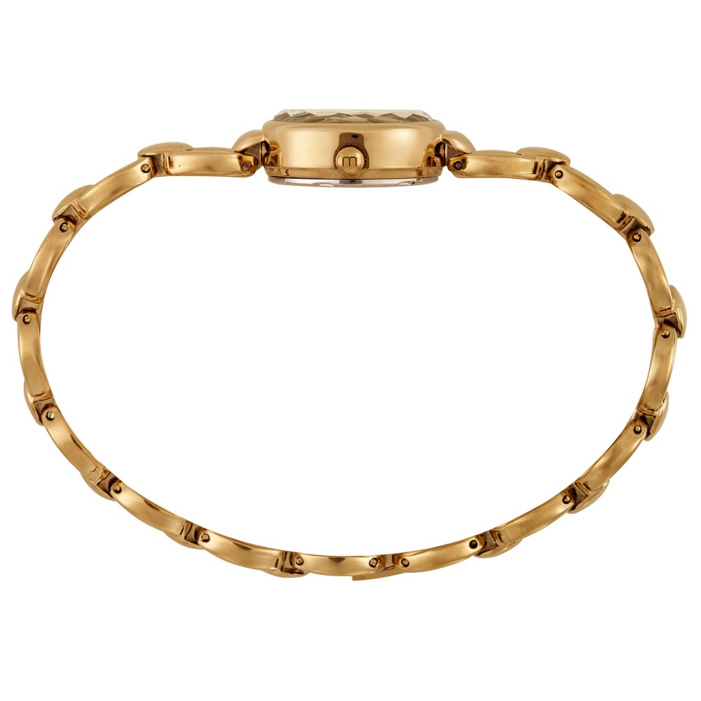 32976LPMVDM1 Relógio Mondaine Feminino Dourado Pulseira Sólida Vidro Facetado