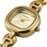 Kit Relógio Feminino Mini Dourado com Bolsa