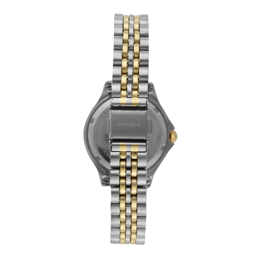 99759LPMVBE3 Kit Relógio Mondaine Feminino Bicolor Cristais com Porta-Joia