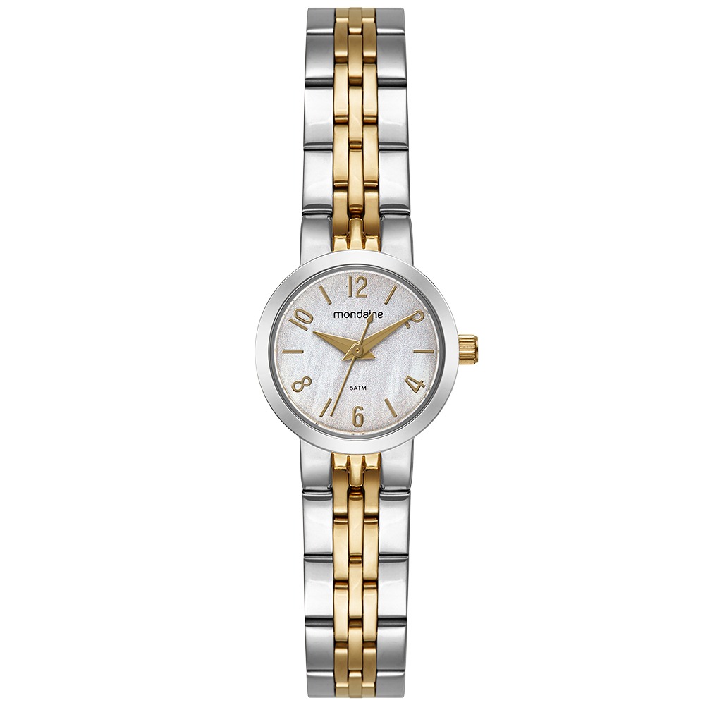 99817LPMVBE3 Kit Relógio Mondaine Feminino Bicolor Clássico