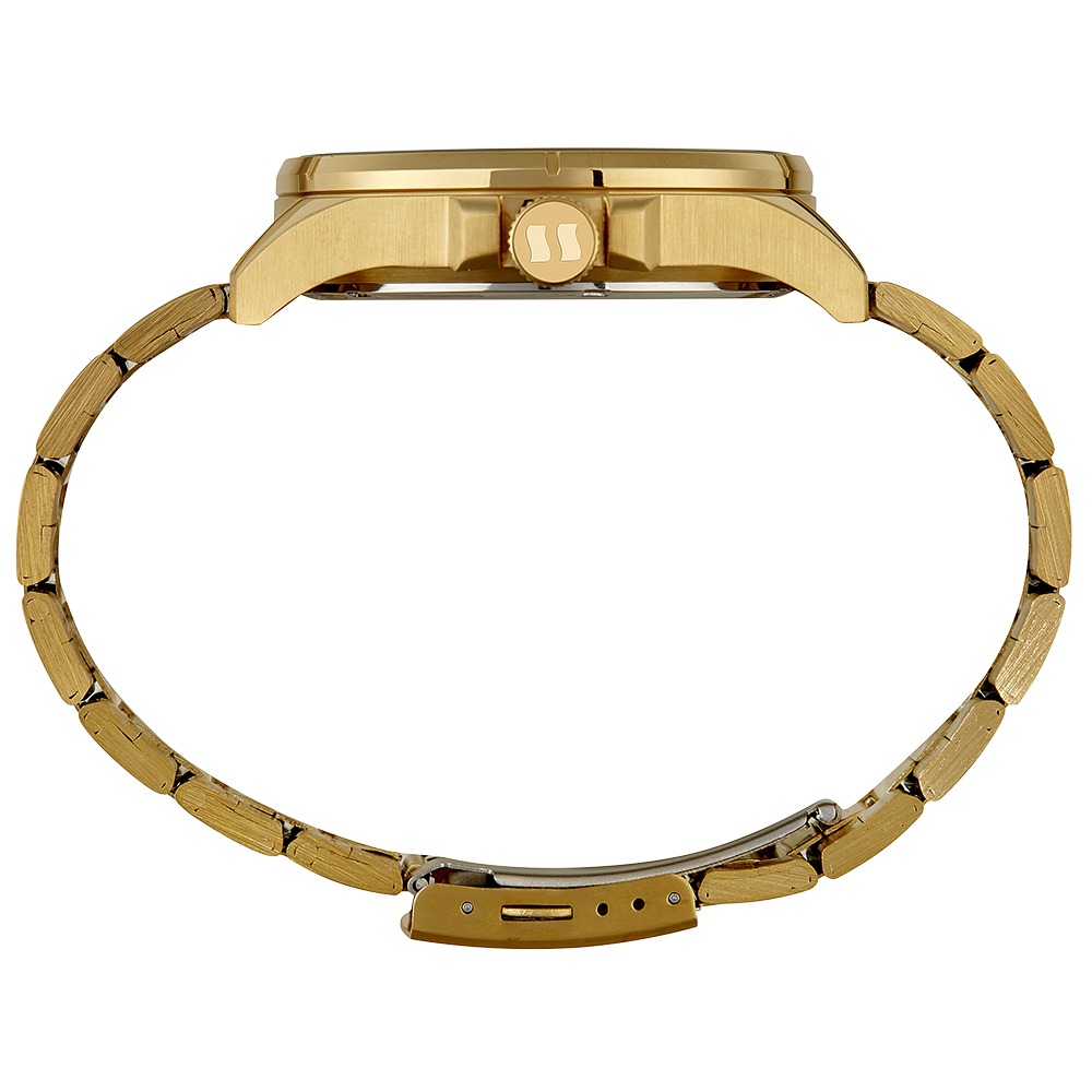 Relógio Seculus Masculino Marcações 3D Dourado