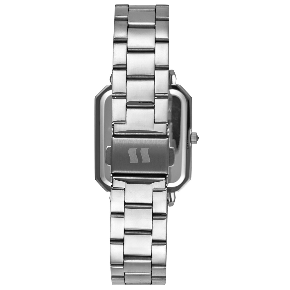 44308L0SVNA2 Relógio Seculus Feminino Prata Aço Index Completo Rosca
