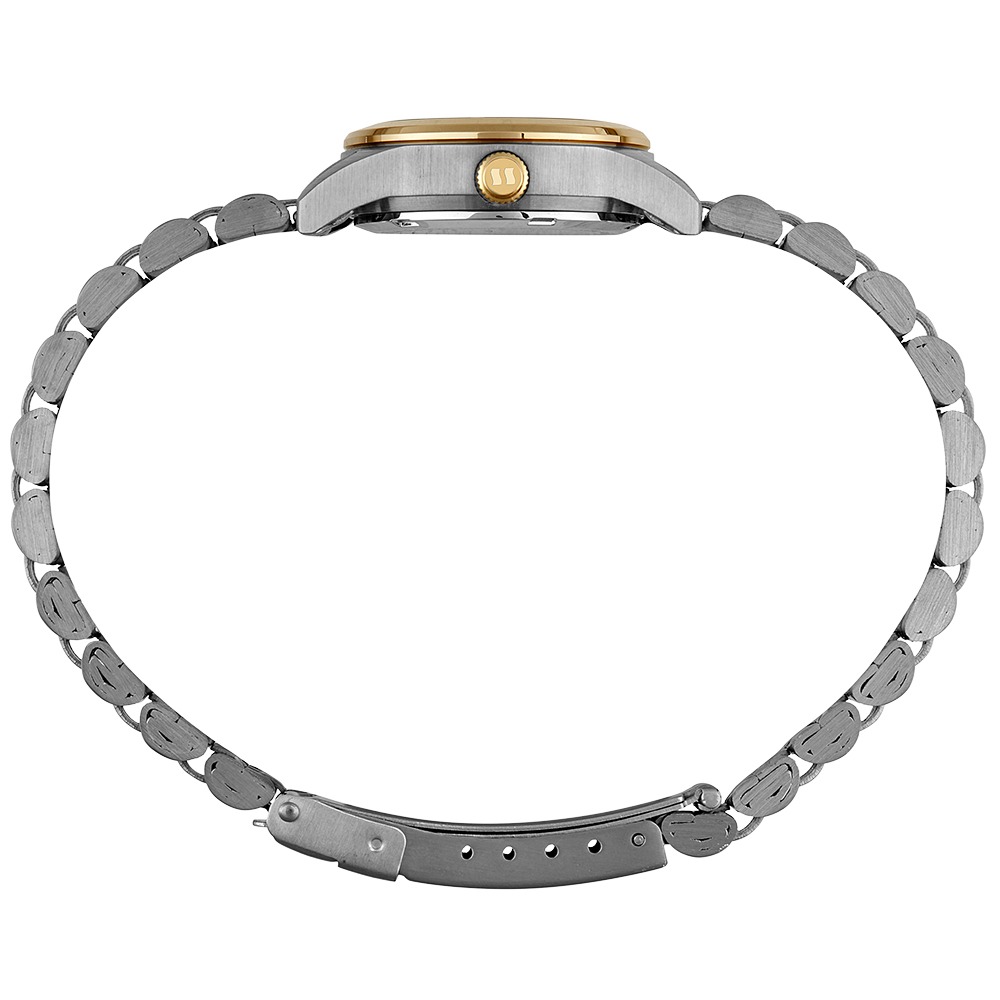 Relógio Seculus Feminino Aço Cristais Bicolor