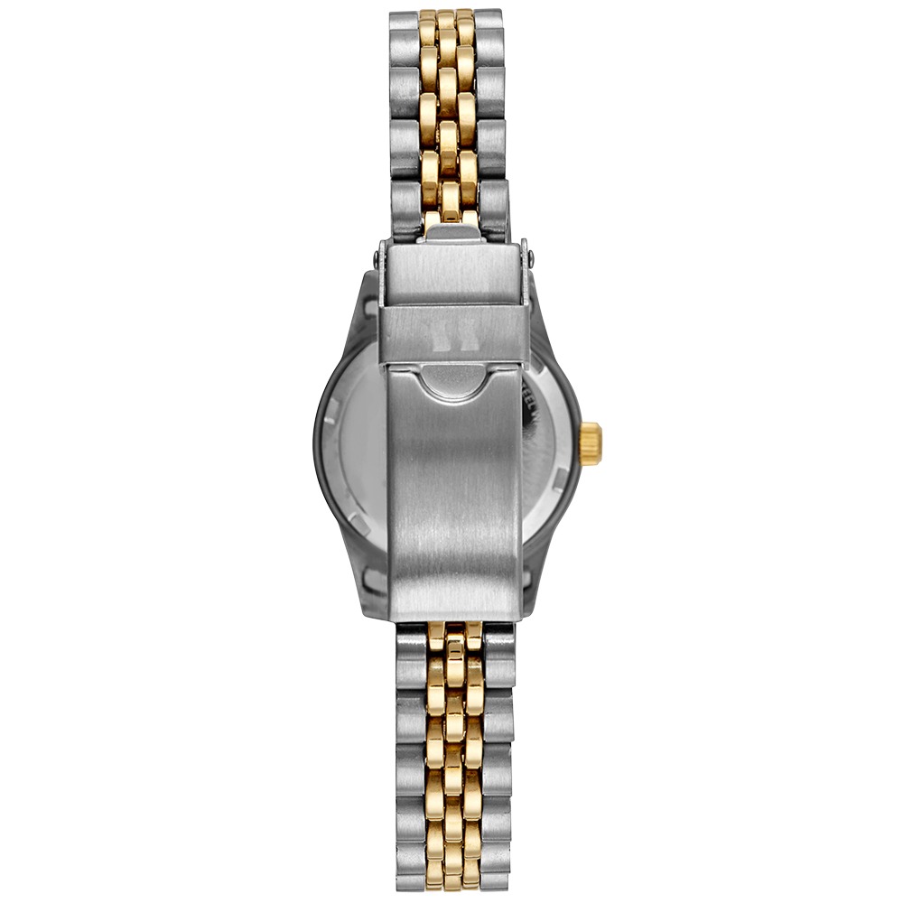 Relógio Seculus Feminino Aço Cristais Bicolor