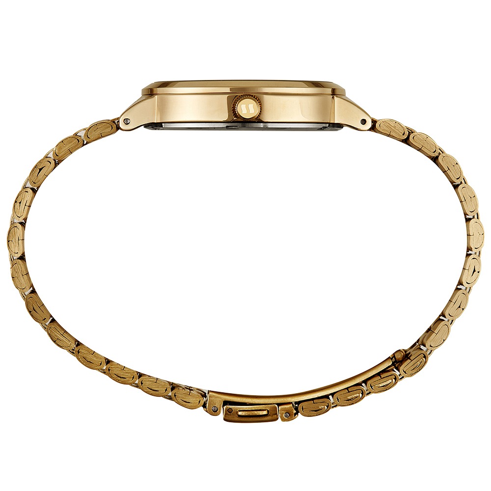77266LPSVDS1 Relógio Seculus Feminino Cristais Dourado