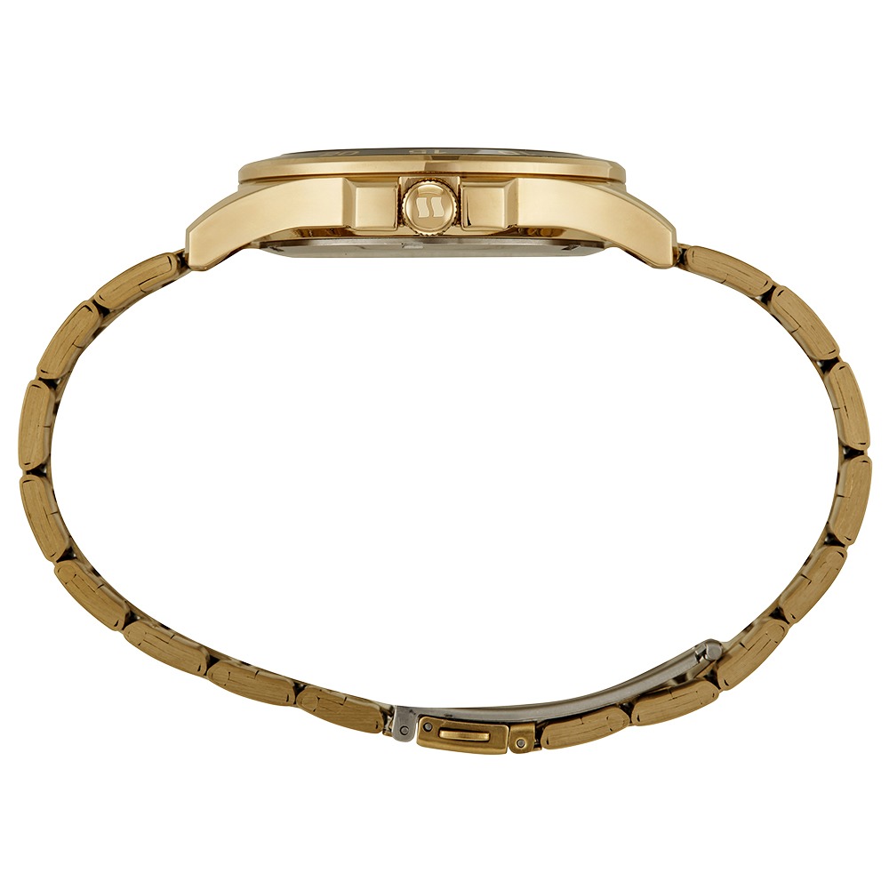 Relógio Seculus Masculino Aço Dourado Calendário