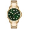 Relógio Seculus Masculino Dourado Analógico Aço Mostrador Verde