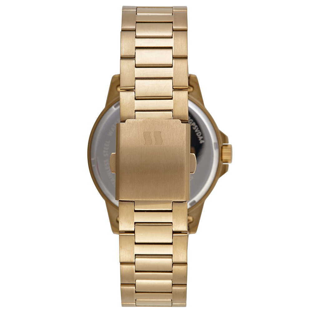 Relógio Seculus Masculino Dourado Analógico Aço Mostrador Verde