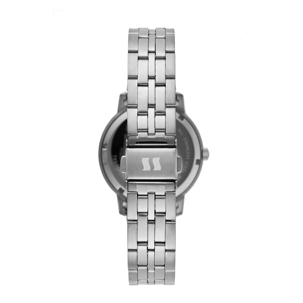 44337L0SVNA3 Relógio Seculus Feminino Prata Clássico Madrepérola