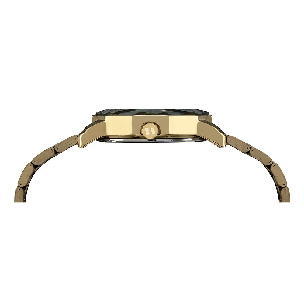 Relógio Seculus Feminino Casual Espelhado Dourado