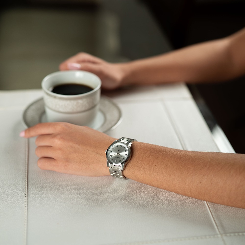 20954L0SVNA4 Relógio Seculus Feminino Aço Casual Prata